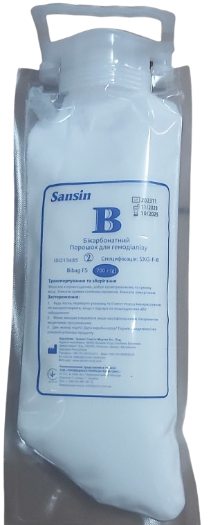 Порошок для rемодiалiзу специфікації SXG-F-B (Bibag F5 700г (g)